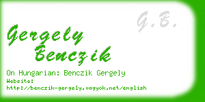 gergely benczik business card